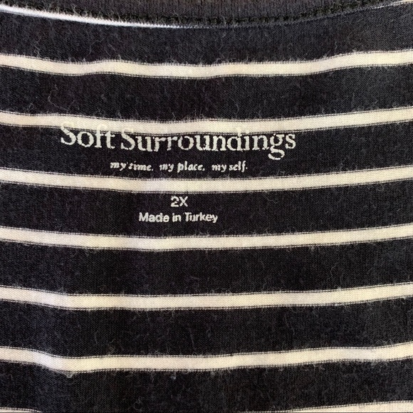 Soft Surroundings | Striped Tunic Sequin Pockets - Picture 4 of 6